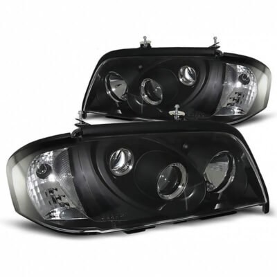 All in Point Μπροστινά Φανάρια Set Για Mercedes-Benz C-Class W202 93-01 Projectors Μαύρα H1/H1/H3 Manual Sonar 0004556