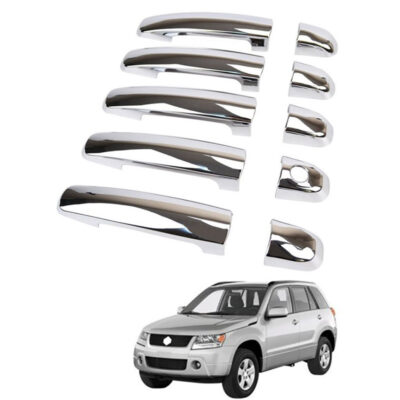 VL Garage - Καλύμματα Χερουλιών Πόρτας Χρωμίου Για Suzuki Grand Vitara 2005-2015 8 Τεμάχια Απο Ανοξείδωτο Ατσάλι - VL-0029509