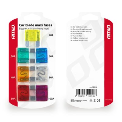 VL Garage - ΑΣΦΑΛΕΙΕΣ MAXI ΔΙΑΦΟΡΕΣ ΣΕ ΚΑΡΤΕΛΑ 1x20A /1x30A / 1x40A / 1x50A / 1x60A / 1x80A / 1x100A AMiO – 7 ΤΕΜ. - VL-02214