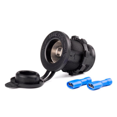 VL Garage - ΠΡΙΖΑ ΑΝΑΠΤΗΡΑ ΜΕ ΚΑΠΑΚΙ 12/24V ΜΑΥΡΗ MOD-01 AMIO - VL-02851