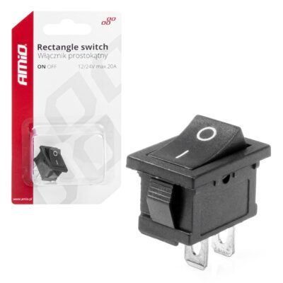VL Garage - ΔΙΑΚΟΠΤΗΣ ON/OFF 3 ΕΠΑΦΩΝ 12V 20A 12mm x 19mm ΜΑΥΡΟΣ ΑΜΙΟ - 1 ΤΕΜ. - VL-03082