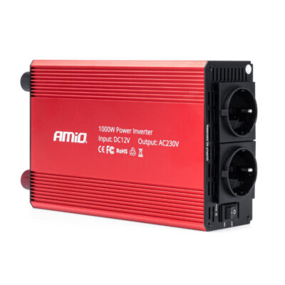 VL Garage - INVERTER 12>230V 1000W>2000W 3x230V socket PI05 ΑMiO - 1 TEM. - VL-03283