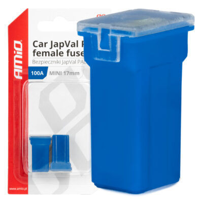 VL Garage - ΑΣΦΑΛΕΙΕΣ JapVal PAL ΜΙΝΙ 17mm ΘΗΛΥΚΕΣ 100A ΣΕ ΜΠΛΕ ΧΡΩΜΑ AMIO - 2 Τεμ. - VL-03450