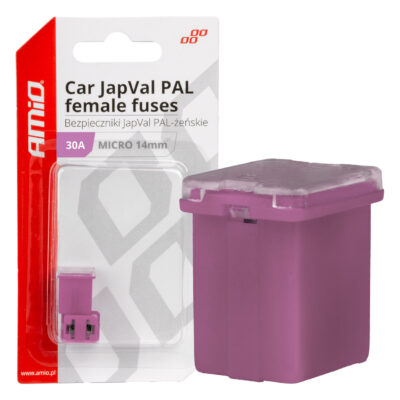 VL Garage - ΑΣΦΑΛΕΙΕΣ JapVal PAL ΜICRO 14mm ΘΗΛΥΚΕΣ 30A ΣΕ ΜΩΒ ΧΡΩΜΑ AMIO - 2 Τεμ. - VL-03453
