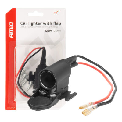 VL Garage - ΠΡΙΖΑ ΜΕ ΜΟΝΗ ΥΠΟΔΟΧΗ ΓΙΑ ΦΙΣ ΑΝΑΠΤΗΡΑ 12/24V ΜΕ ΠΡΟΣΤΑΤΕΥΤΙΚΟ ΚΑΠΑΚΙ AMIO - 1 τεμ. - VL-04128