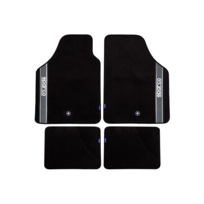 VL Garage - Μοκέτα Μαύρη με Γκρι γραμμή 4τμχ Sparco - VL-186.03763AR