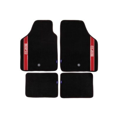 VL Garage - Μοκέτα Μαύρη με Κόκκινη γραμμή 4τμχ Sparco - VL-186.03763RS
