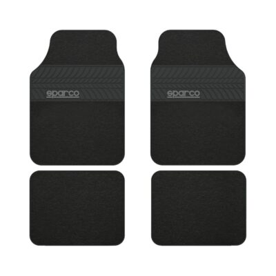 VL Garage - Μοκέτα-Πατάκι Μαύρο με Λάστιχο 4τμχ Sparco - VL-186.SPC1909BK