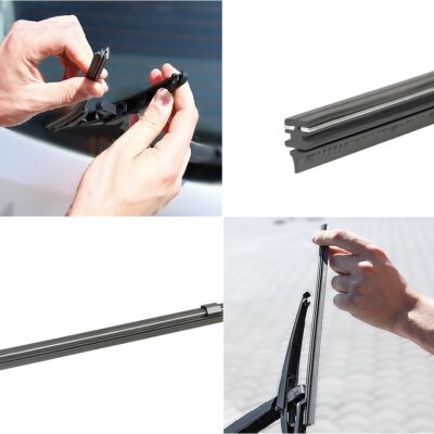 VL Garage - ΛΑΣΤΙΧΟ ΠΙΣΩ ΥΑΛΟΚΑΘΑΡΙΣΤΗΡΑ 29cm R291 ΜΕ ΛΑΜΑ ΑΝΟΞΕΙΔΩΤΟΥ ΧΑΛΥΒΑ ΚΑΙ ΓΡΑΦΙΤΗ - ΕΥΚΟΛΗΣ ΤΟΠΟΘΕΤΗΣΗΣ - VL-19085