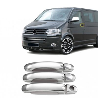 VL Garage - ΧΕΡΟΥΛΙΑ ΠΟΡΤΑΣ ΓΙΑ VW Τ5 TRANSPORTER 2003-2010 ΧΡΩΜΙΟ ΜΕΤΑΛΛΙΚΑ 3ΤΕΜ - VL-ΧΠ.7626122/SD