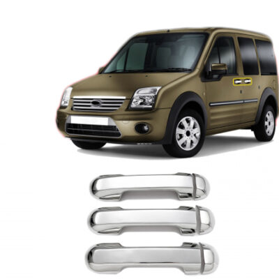 VL Garage - ΧΕΡΟΥΛΙΑ ΠΟΡΤΑΣ ΓΙΑ FORD TRANSIT CONNECT 2002-2014 ΧΡΩΜΙΟ ΜΕΤΑΛΛΙΚΟ 3ΤΕΜ. - VL-5901122