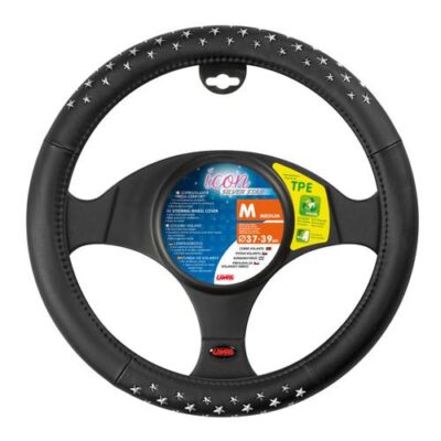 VL Garage - ΚΑΛΥΜΜΑ ΤΙΜΟΝΙΟΥ ICON 37-39cm ΜΑΥΡΟ ΧΡΩΜΑ ME ΑΣΗΜΙ ΜΕΤΑΛΛΙΚΑ ΑΣΤΕΡΙΑ /ΑΟΣΜΟ /ΟΙΚΟΛΟΓΙΚΟ/ ΜΗ ΤΟΞΙΚΟ/ ΑΝΑΚΥΚΛΩΣΙΜΟ ΥΛΙΚΟ - VL-32973