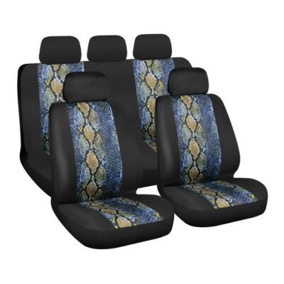 VL Garage - ΚΑΛΥΜΜΑΤΑ ΚΑΘΙΣΜΑΤΩΝ REPTILE FASHION-TREND SERIES ΣΕΤ ΜΑΥΡΟ - VL-54674
