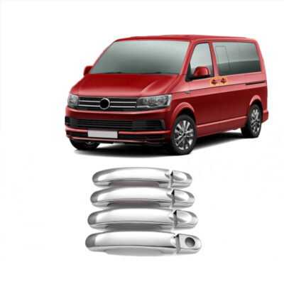 VL Garage - ΧΕΡΟΥΛΙΑ ΠΟΡΤΑΣ ΓΙΑ VW T6 TRANSPORTER VAN 2015+ 4 ΠΟΡΤΕΣ ΧΡΩΜΙΟ ΜΕΤΑΛΛΙΚΑ - VL-7646120