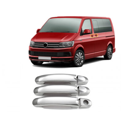 VL Garage - ΧΕΡΟΥΛΙΑ ΠΟΡΤΑΣ ΓΙΑ VW T6 TRANSPORTER VAN 2015+ 3 ΠΟΡΤΕΣ ΧΡΩΜΙΟ ΜΕΤΑΛΛΙΚΑ - VL-7646122