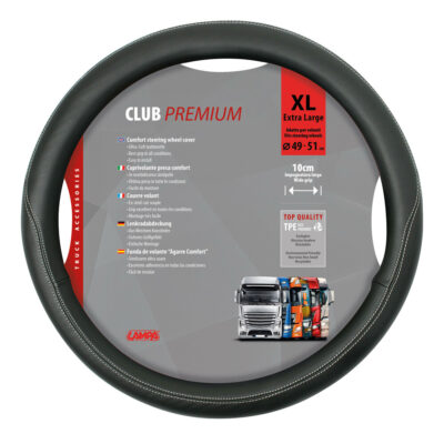 VL Garage - ΚΑΛΥΜΜΑ ΤΙΜΟΝΙΟΥ ΦΟΡΤΗΓΟΥ CLUB 49/51cm (XL) ΜΑΥΡΟ ΟΙΚΟΛΟΓΙΚΟ ΚΑΙ ΑΟΣΜΟ - VL-98848