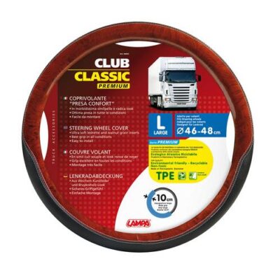 VL Garage - ΚΑΛΥΜΜΑ ΤΙΜΟΝΙΟΥ ΦΟΡΤΗΓΟΥ CLUB-CLASSIC (L) 46-48cm (ΜΑΥΡΟ/ΞΥΛΟ/ΟΙΚΟΛΟΓΙΚΟ/ΑΟΣΜΟ) - VL-98903