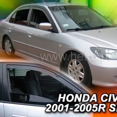 VL Garage - ΑΝΕΜΟΘΡΑΥΣΤΕΣ ΓΙΑ HONDA CIVIC VII 4D SEDAN 2001-2005 ΖΕΥΓΑΡΙ ΑΠΟ ΕΥΚΑΜΠΤΟ ΦΙΜΕ ΠΛΑΣΤΙΚΟ HEKO - 2 ΤΕΜ. - VL-17111