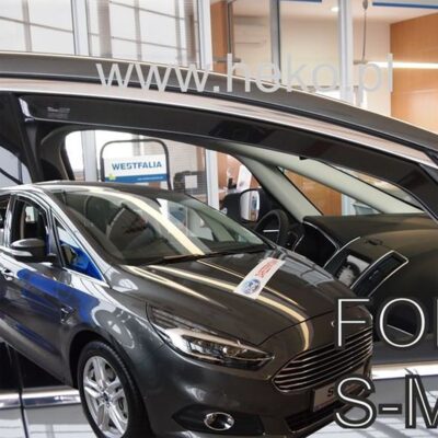 VL Garage - ΑΝΕΜΟΘΡΑΥΣΤΕΣ ΓΙΑ FORD S-MAX 2 5D 2016+ ΖΕΥΓΑΡΙ ΑΠΟ ΕΥΚΑΜΠΤΟ ΦΙΜΕ ΠΛΑΣΤΙΚΟ HEKO - 2 ΤΕΜ. - VL-15317