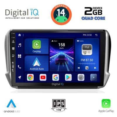 VL Garage - DIGITAL IQ BXC 3508_CPAA (10inc) MULTIMEDIA TABLET for PEUGEOT 208-2008 mod. 2012-2021 - VL-DIQ_BXC_3508