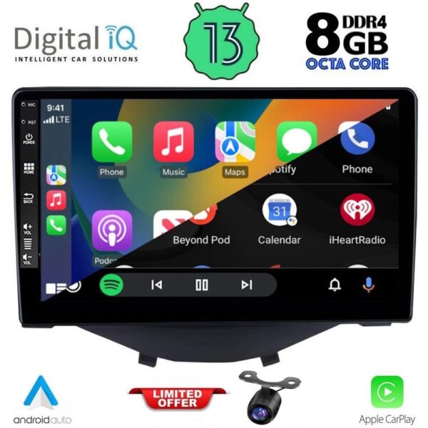 DIQ BXD 8715_CPA CLIMA (9inc) MULTIMEDIA TABLET for CITROEN C1 - PEUGEOT 108 - TOYOTA AYGO mod. 2014-2022 - Image 2