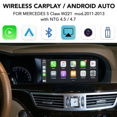 VL Garage - DIGITAL IQ BZ 243 CPAA (CARPLAY / ANDROID AUTO BOX for MERCEDES S Class W221 mod.2011-2013 with NTG 4.5/4.7) - VL-DIQ_CPAA_BZ243
