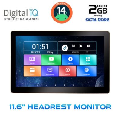 VL Garage - DIGITAL IQ CV4010_HR (11.6” HEADREST MONITOR) - VL-DIQ_CV_4010