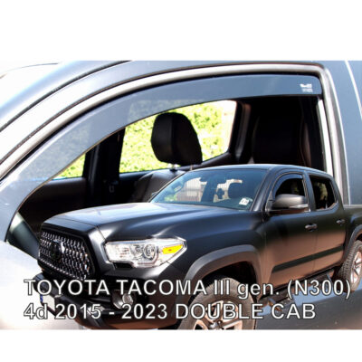 VL Garage - ΑΝΕΜΟΘΡΑΥΣΤΕΣ ΓΙΑ TOYOTA TACOMA N300 4D DOUBLE CAB 2015-2023 - ΖΕΥΓΑΡΙ ΑΥΤΟΚΙΝΗΤΟΥ ΑΠΟ ΕΥΚΑΜΠΤΟ ΦΙΜΕ ΠΛΑΣΤΙΚΟ HEKO - 2 ΤΕΜ. - VL-ΑΝΕΜ.29678