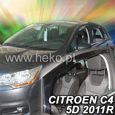VL Garage - ΑΝΕΜΟΘΡΑΥΣΤΕΣ ΓΙΑ CITROEN C4 2 5D 2008-2017 ΖΕΥΓΑΡΙ ΑΠΟ ΕΥΚΑΜΠΤΟ ΦΙΜΕ ΠΛΑΣΤΙΚΟ HEKO - 2 ΤΕΜ. - VL-12250