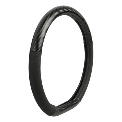 VL Garage - ΚΑΛΥΜΜΑ ΤΙΜΟΝΙΟΥ LE MANS (M) 37/39cm ΔΕΡΜΑΤΙΝΗ ΜΑΥΡΟ/ CARBON ΑΟΣΜΟ ECO-FRIENDLY (ΚΟΦΤΟ ΤΙΜΟΝΙ) - VL-32953