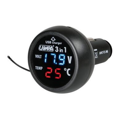 VL Garage - ΒΟΛΤΟΜΕΤΡΟ ΜΠΑΤΑΡΙΑΣ SMART-PLUG 3 in 1 12/24V 2