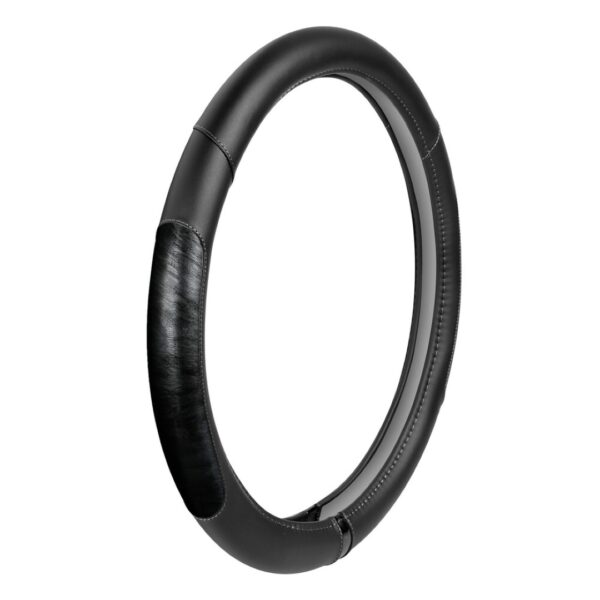 ΚΑΛΥΜΜΑ ΤΙΜΟΝΙΟΥ ΦΟΡΤΗΓΟΥ PEARL BLACK ΔΕΡΜΑΤΙΝΗ ΜΑΥΡΟ (M) 44-46cm ΟΙΚΟΛΟΓΙΚΟ ΚΑΙ ΑΟΣΜΟ - Image 2