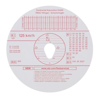 VL Garage - ΤΑΧΟΓΡΑΦΟΙ KIENZLE VDO 125km/h 100ΤΕΜ - VL-KIE125