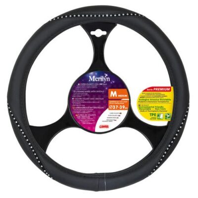VL Garage - ΚΑΛΥΜΜΑ ΤΙΜΟΝΙΟΥ MERILYN 37/39 cm ΜΑΥΡΟ ME ΔΙΑΦΑΝΑ STRASS (ΑΟΣΜΟ ΟΙΚΟΛΟΓΙΚΟ/ΜΗ ΤΟΞΙΚΟ/ΑΝΑΚΥΚΛΩΣΙΜΟ ΥΛΙΚΟ) - VL-33135