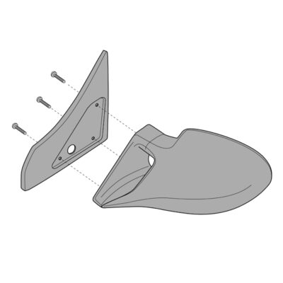 VL Garage - ΒΑΣΗ ΚΑΘΡΕΠΤΗ ΓΙΑ HONDA CIVIC 3D 11/95-2/01 - VL-11236