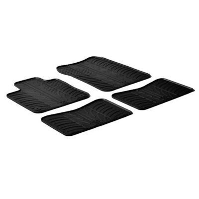 VL Garage - ΜΑΡΚΕ ΠΑΤΑΚΙΑ ΣΕ ΣΚΑΦΗ ΛΑΣΤΙΧΟ ΓΙΑ RENAULT TWINGO II 06/2007-2014 SUMISURA ΣΕ ΜΑΥΡΟ ΧΡΩΜΑ ME ΚΟΥΜΠΩΜΑΤΑ LAMPA - 4 ΤΕΜ. - VL-24301