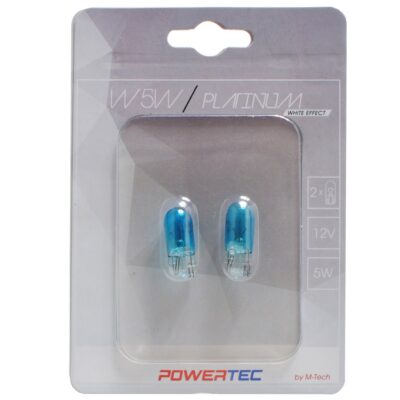 VL Garage - T10 W5W 12V 5W W2.1x9.5d 130% POWERTEC PLATINUM 2ΤΕΜ. M-TECH - VL-PTZPT12-02B