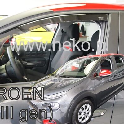 VL Garage - ΑΝΕΜΟΘΡΑΥΣΤΕΣ ΓΙΑ CITROEN C3 3 5D 2017+ ΖΕΥΓΑΡΙ ΑΠΟ ΕΥΚΑΜΠΤΟ ΦΙΜΕ ΠΛΑΣΤΙΚΟ HEKO - 2 ΤΕΜ. - VL-12265