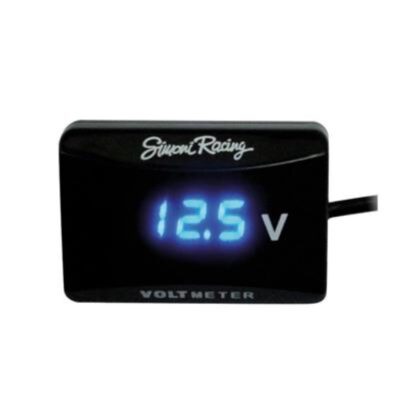 VL Garage - ΒΟΛΤΟΜΕΤΡΟ ΜΠΑΤΑΡΙΑΣ ΨΗΦΙΑΚΟ 12/24V 50X35 mm ΜΕ ΦΙΣ ΑΝΑΠΤΗΡΑ (ΜΑΥΡΟ ΜΕ ΜΠΛΕ LED) - VL-VOLT/1