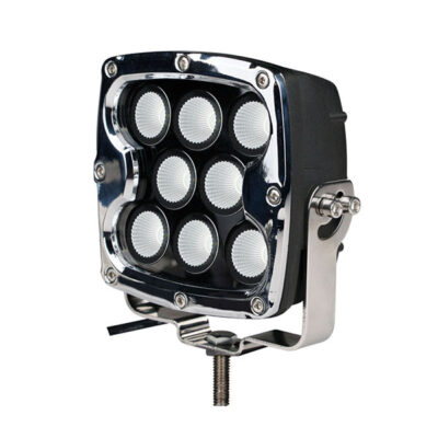 VL Garage - ΠΡΟΒΟΛΕΑΣ ΟΔΗΓΗΣΗΣ LED DRIVING LIGHTS ΜΑΥΡΟΣ/ΧΡΩΜΙΟ 10-32V 80W 5600lm CREE LED ΤΕΤΡΑΓΩΝΟΣ (130 x 130 x 86 mm) M-TECH - VL-WLC105