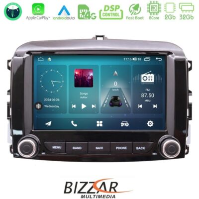 VL Garage - Bizzar Fiat 500L 8core Android14 2+32GB Navigation Multimedia Deckless 7″ με Carplay/AndroidAuto (OEM Style) - VL-U-AM-FT410
