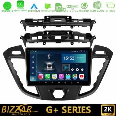 VL Garage - Bizzar G+ Series Ford Transit Custom/Tourneo Custom 8core Android12 6+128GB Navigation Multimedia Tablet 9" - VL-U-G-FD680