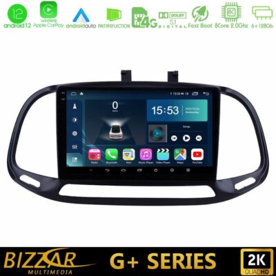 VL Garage - Bizzar G+ Series Fiat Doblo 2015-2022 8core Android12 6+128GB Navigation Multimedia Tablet 9" - VL-U-G-FT0909