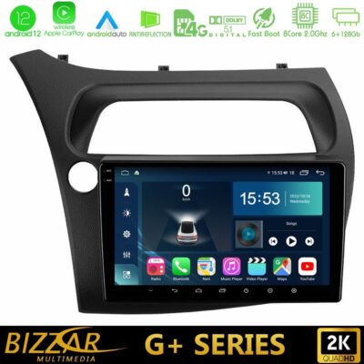 VL Garage - Bizzar G+ Series Honda CiviC Hatchback 2006-2011 8core Android12 6+128GB Navigation Multimedia Tablet 9" - VL-U-G-HD0942