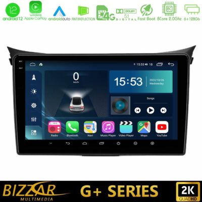VL Garage - Bizzar G+ Series Hyundai i30 2012-2017 8Core Android12 6+128GB Navigation Multimedia Tablet 9" - VL-U-G-HY0833