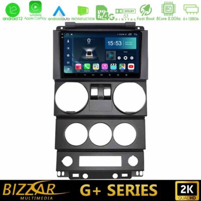 VL Garage - Bizzar G+ Series Jeep Wrangler 2Door 2008-2010 8core Android12 6+128GB Navigation Multimedia Tablet 9" - VL-U-G-JP022N