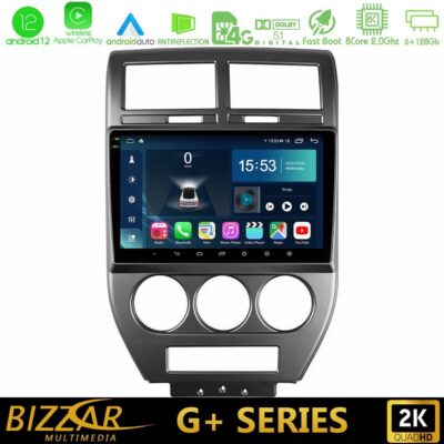 VL Garage - Bizzar G+ Series Jeep Compass/Patriot 2007-2009 8core Android12 6+128GB Navigation Multimedia Tablet 10" - VL-U-G-JP1023