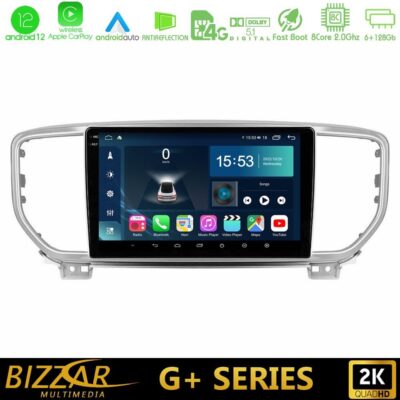VL Garage - Bizzar G+ Series Kia Sportage 2018-2021 8Core Android12 6+128GB Navigation Multimedia Tablet 9" - VL-U-G-KI0516