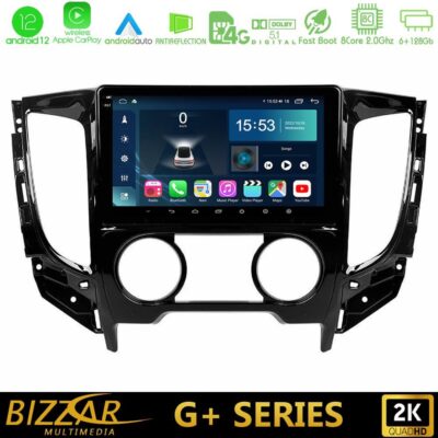 VL Garage - Bizzar G+ Series Mitsubishi L200 2016-> & Fiat Fullback (Manual A/C) 8core Android12 6+128GB Navigation Multimedia Tablet 9" - VL-U-G-MT0620