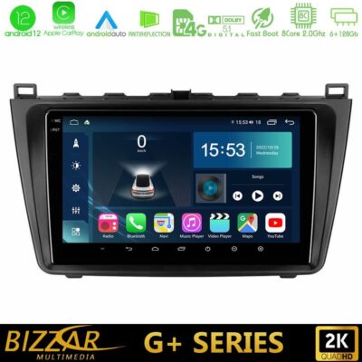 VL Garage - Bizzar G+ Series Mazda 6 2008-2012 8core Android12 6+128GB Navigation Multimedia Tablet 9" - VL-U-G-MZ0233